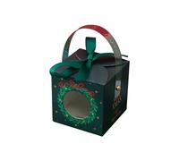 10pcs Christmas Kraft Paper Gift Box Santa Claus Cookies Candy Packaging Boxes Xmas Navidad Decoration New Year Party Favors(D)