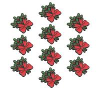 10pcs Christmas Mistletoe Cartoon Brooch Metal Enamel Lapel Pin