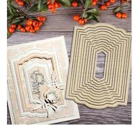 10pcs Christmas Nesting Frame Metal Die Cuts,Spring Square Flower Frame Cutting Dies Cut Stencils for DIY Invitation Card Scrapbooking Album Decorative Embossing Paper Dies Card Making