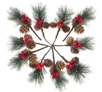 10pcs Christmas Pine Pick Artificial Christmas Plant for Wreaths