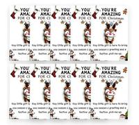 10pcs Christmas Pocket Hug,Little Pocket Christmas Hug,Mini Santa Snowman With Heartwarming Cards, Positive Gift Xmas Party Favors,Emotional Supports Tokens for Coworkers, Staff & Friends (9)