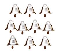 10Pcs Christmas Tree Hanging Bells Bright Color Jingle Xmas Party Decoration Ornament Silver Durability