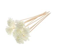 10pcs Chrysanthemum Aroma Diffuser Reeds Essential Oil Reed Sticks Diffuser Sticks and Bottle Rattan Reed Room Diffuser Sticks Accessories White Artificial Bamboo/1135