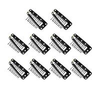 10pcs Chunni Clips With Safety Pins, 10-Teeth Hair Extension Snap Clip, Invisible Strong Wig Comb to Secure Headscarf, Dupatta Clips for Girls Women (Black)