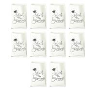 10Pcs Class of 2025 Graduation Treat Bags, Paper Gift Bag, White | Class of 2025 Cookie Packaging for Graduation Celebrations, 15x21cm, Paper Treat Gift Bag
