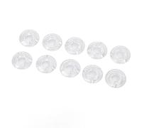 10Pcs Clear ABS Plastic Guitar Effect Pedal Footswitch Topper, LED Visibility, 25mm Diameter for Universal 10mm Pedals