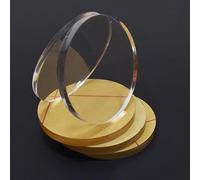 10pcs Clear Acrylic Circles - 1-10mm Thickness, 2-19cm Diameter, Machine Polished Edges for DIY Craft and Model Making(5CM*1MM)