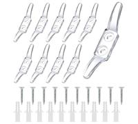10pcs Clear Cord Cleat for Child Safety,blind cord hook,Blind Cord Winders,wall rope cleats,blind clips plastic,cleat hooks Pull Cord Winders,Plastic Cord Hooks for Blinds Curtains Sun Shades Ropes