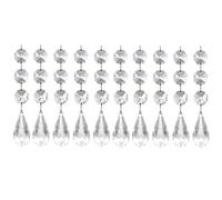 10pcs Clear Crystal Teardrop Chandelier Pendants Hanging Decoration Beads for Chandeliers Prisms Diy Suncatcher Parts Wedding Party Decor