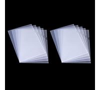 10Pcs Clear Document Folders L-Type Folders Copy Safe Project Pockets, for A4 / Letter Size Sheets, Transparent Document Folder