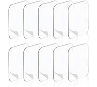 10Pcs Clear Double Sided Adhesive Pads,6x6cm Strong Sticky Tape,Nano Gel Double Sided Sticky Pads,Self-Adhesive Heavy Duty Stickers,Traceless Mounting Tape ,Fixer For Walls Floors Glass Picture Frame