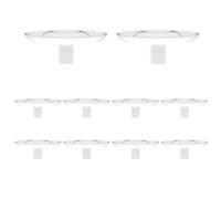 10Pcs Clear Floating Flower Vase, Round Artistic Hydroponic Holder,Plastic Transparent Water Floating Flower Arranger Home Decor(Transparent)