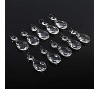 10Pcs Clear Glass Crystal Prisms Chandelier Pendant Light Lamp Part Drops DIY Accessories