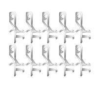 10Pcs Clear Hidden Channel Valance Clips 1.875 Inch Reusable Plastic Retainer Holders for Faux and Real Wood Window Blinds
