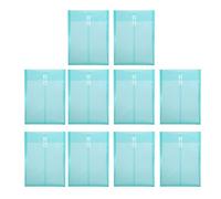 10Pcs Clear Legal Size Envelopes with String Closure Large Capacity Expandable File Folders Bag File Document Organizers Pouches