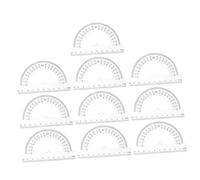 10pcs Clear Plastic Protractors Set - Bulk for Classroom, Middle & High School Math Geometry Measurement