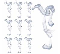 10pcs Clear Plastic Valance Clips for Horizontal Blinds - 64mm Width Blind Clips Top Fixing for Valance Retainer Holder
