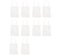 10pcs Clear PVC Favor Bags For Wedding Receptions Waterprevent Easy To Carry Handle HandBag For Party Gift Packing Wedding Essential Gift Bags With Handle