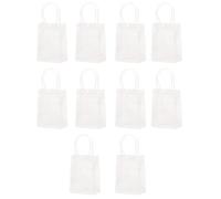 10pcs Clear PVC Favor Bags For Wedding Receptions Waterprevent Easy To Carry Handle HandBag For Party Gift Packing Wedding Essential Gift Bags With Handle