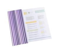 10Pcs Clear Report Folders for Resume File Documents, 60 Sheet Capacity Binder Paper Protector with Sliding Rod Waterproof Document Holder Covers