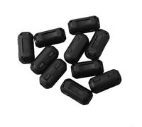 10Pcs Clip-on Ferrite Ring Core Ferrite Choke, RFI for EMI Noise Suppressor Cable Clip, for cables with 5mm-13mm diameter. for IDEAL for noise cancellation on USB(5mm)