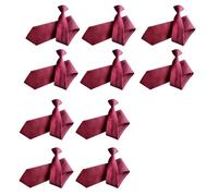 10PCS Clip On Necktie For Adult Kids With Secure Closure Quick Wear Clip Design Polyester Tie For Office School Event Easy On Necktie