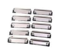 10pcs Clipboard Clips Mountable Metal Clip Spring-Loaded File Folder Clamps Office Hardboard Stationery(A4)