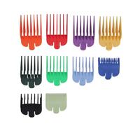 10Pcs Clipper Guards Set, Round Corner Barber Guards, Colorful Number Coded Guide Combs, ABS Hair Trimmer Guards Compatible with Clippers, 1.5/3/4.5/6/10/13/16/19/22/25mm