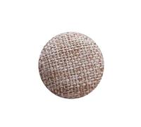 10Pcs Cloth Covered Buttons Metal Shank Buttons, Light Khaki, 20mm