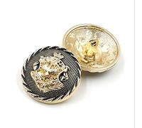 10PCS Clothes Buttons - Fashion Sewing Button Round Shaped Metal Button Set for Men Women Blazer, Coat, Uniform, Shirt, Suit and Jacket (Gold, 25mm)