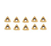 10PCS CNC Carbide Inserts, Lathe Turning Tool Blades, High Hardness Carbide Tips for Stainless Steel and Steel Parts, Durable CNC Cutting Blades with Plastic Storage Box