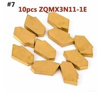 10pcs CNC Carbide Inserts Set with 40 Types for Lathe Turning Tool with Box, Blade Cutter Tips for Steel and Cast Iron Machining (ZQMX3N11-1E)