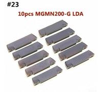10pcs CNC Carbide Inserts Set with 40 Types for Lathe Turning Tool with Box, Blade Cutter Tips for Steel and Cast Iron Machining (MGMN200-G LDA)