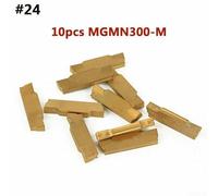 10pcs CNC Carbide Inserts Set with 40 Types for Lathe Turning Tool with Box, Blade Cutter Tips for Steel and Cast Iron Machining (MGMN300-M)