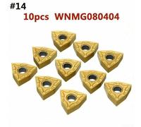 10pcs CNC Carbide Inserts Set with 40 Types for Lathe Turning Tool with Box, Blade Cutter Tips for Steel and Cast Iron Machining (WNMG080404)