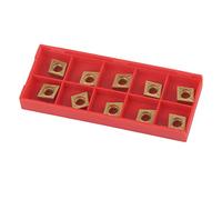 10PCS CNC Carbide Tips Inserts Blade Cutter, Lathe Turning Tool with Box, High Strength Carbide Inserts for Metal Surface Finishing, Includes 10PCS CCMT09T304 Inserts for Ordinary