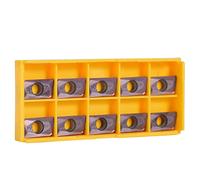 10pcs CNC Carbide Tips Inserts Blade Cutter Lathe Turning Tool with Box Purple Bronze for DIY Enthusiasts