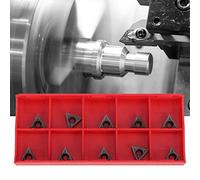 10Pcs CNC Lathe Cutter Tools, Carbide Turning Inserts TCMT110204 VP15TF TCMT Insert CNC Lathe Inserts Lathe Tools for Stainless Steel Processing