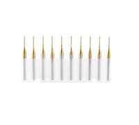 10pcs Coat Tungsten Carbide End Mill Milling Cutter 3.175mm Shank 1mm Cutting For Pcb Plastic Stainless Steel Copper Engraving Milling
