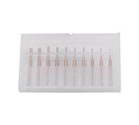 10pcs Coated 0.8mm End Mill Engraving Bits, Carbide Milling Cutter with 1/8'' Shank, Sharp Rotary Cutting Tool for PCB Plastics Wood Carbon Fiber