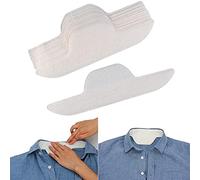 10PCS Collar Protector Sweat Pads, Self-Adhesive Collar Protector Sweat Pads, Disposable Shirt Neck Liner Invisible Protector Against Sweat Stain, Collar Protector Perspiration Pad for Men and Women