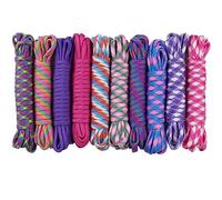 10pcs Color Paracord Bracelets Rope 7-Strand Nylon Rope DIY Manual Braiding for Outdoor Survival Rope, Lanyards, Keychain, Dog Collar, DIY Kit Craft Toy (10pcs x 10ft)
