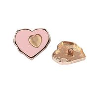 10pcs Colored Heart Buttons 18/23mm for Coat Women's Clothing Decorative Buttons Sewing Accessories Metal Buttons, Pink, 23mm