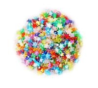 10Pcs Colorful Acrylic Spacer Beads Heart/Star Shape Beads for Craft Necklace Bracelets Keychain Charm Jewelry Making Colorful Keychain