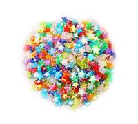 10Pcs Colorful Acrylic Spacer Beads Heart/Star Shape Beads for Craft Necklace Bracelets Keychain Charm Jewelry Making Acrylic Craft
