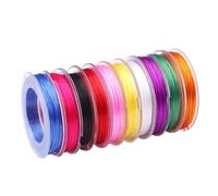 10pcs Colorful Crystal Elastic Thread,Hand String Bead Elastic Rope,Making Bracelets,Necklaces And Jewelry,Handmade Jewelry Materials,Each Roll 0.7mm X 10m,Crystal Elastic Rope Set,Handmade Crafts(10)