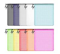 10pcs Colorful Drawstring Mesh Bags - Multi-functional Nylon Mesh Stuff Sacks for Sport, Swimming, Beach, Travel, Gym, Camping, Training (31x31cm)