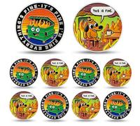10Pcs Colorful Dumpster Fire Challenge Coin - This is Fine Mini Dumpster Fire Coin - Hilarious Funny Desk Accessories for Work - Coworker Go Away Token - Inspirational Gifts for Men Women Teacher