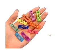 10pcs Colorful Glow in The Dark Star Heart Hairpin BB Snap Clips Luminous Barrettes Girls Hair Grip Kid Headdress Accessories(Random 10PCS-Rectang)