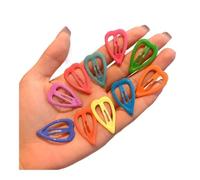 10pcs Colorful Glow in The Dark Star Heart Hairpin BB Snap Clips Luminous Barrettes Girls Hair Grip Kid Headdress Accessories(Random 10PCS-Heart)
